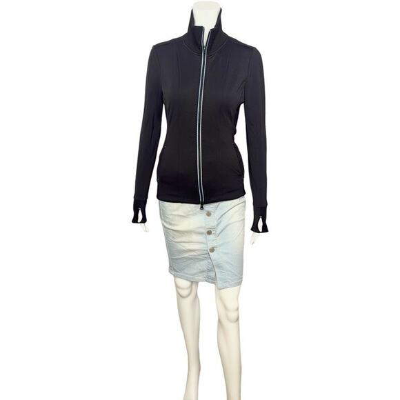 Athleta Shanti Powervita Track Jacket Women's Stand-Up Collared Zip-Up Size XS - Picture 1 of 5